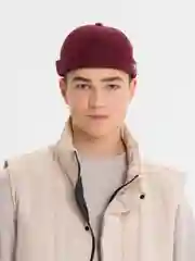 Бордовый докер, кепка без козырька, кепка-докер, бейсболка