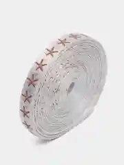 Алый лента атласная, 10 мм, с рисунком
