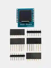 Дисплей, Плата расширения, OLED 0.66" shield, WeMos D1 mini, синий