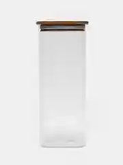 Банка для сыпучих, стеклянная, с герметичной крышкой, Bambu Cuadrado, 1 штука, 1900 мл
