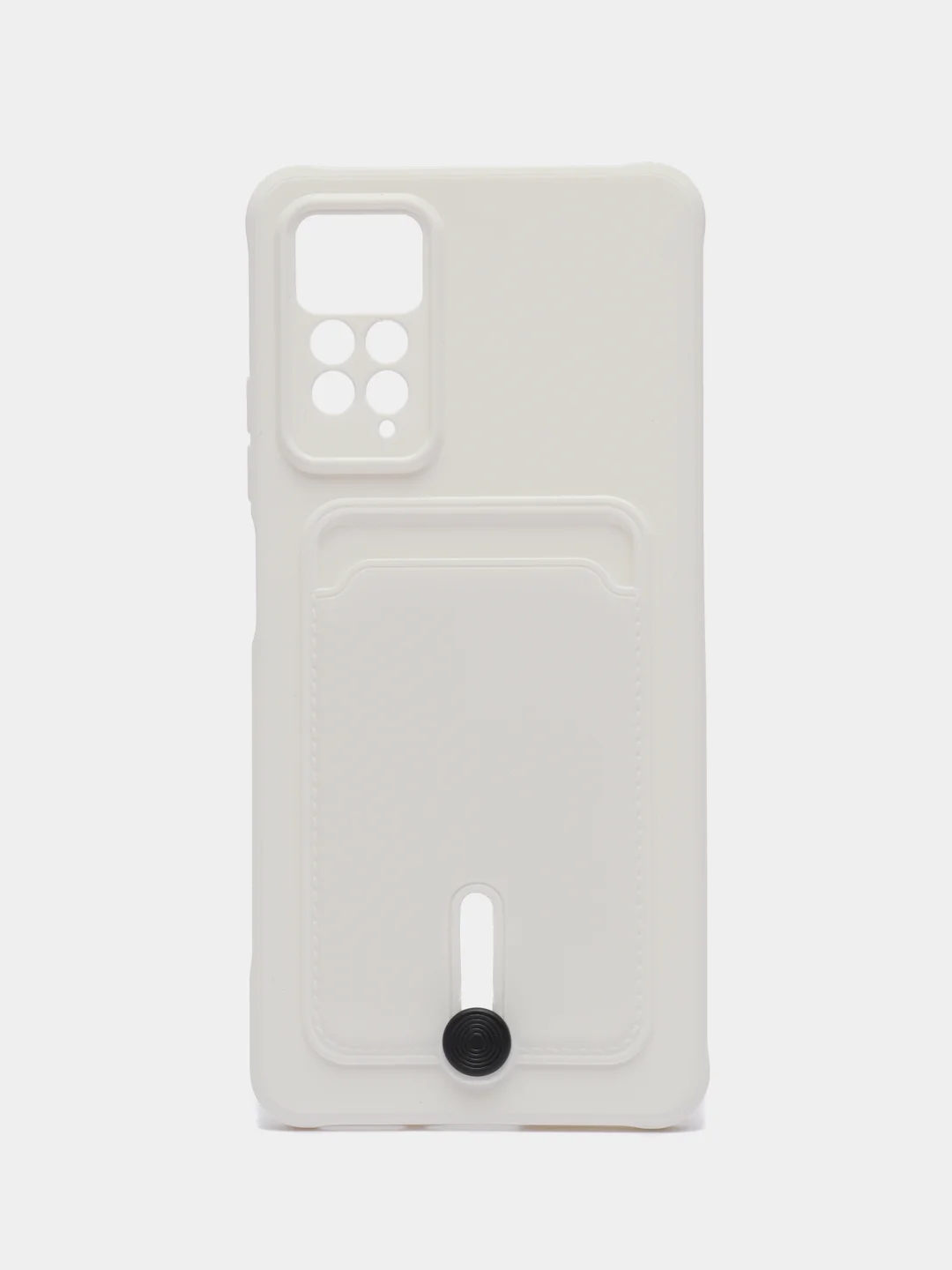 Белый чехол Xiaomi Redmi Note 11 Pro / Note 12 Pro, Редми Нот 11 про с карманом для карты