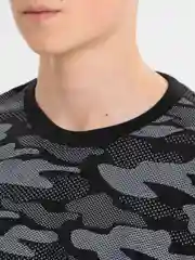 Черный футболка мужская, с принтом, хлопок