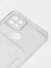 Прозрачный чехол для Realme C21 реалми С21, прозрачный с карманом для карты