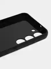 Черный чехол для Samsung Galaxy S23 / Самсунг Галакси С23, силиконовый, под карбон