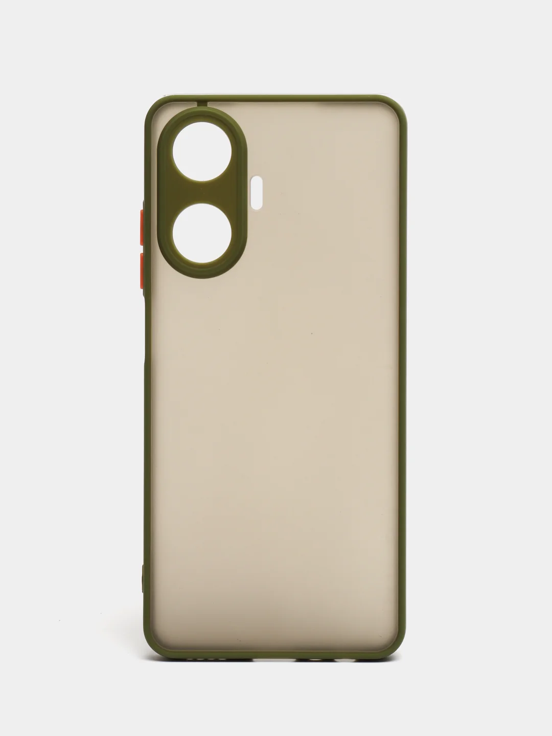 Лесной зеленый чехол Realme C55 / Реалми С55, пластиковый, матовый, с цветными кнопками