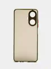 Красный чехол Realme C55 / Реалми С55, пластиковый, матовый, с цветными кнопками