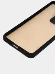 Черный чехол для Vivo V27e (Виво В27е), пластиковый, матовый, с цветными кнопками