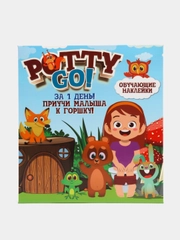 6 шт. Обучающие наклейки для детского горшка PottyGo! "Зоопарк"