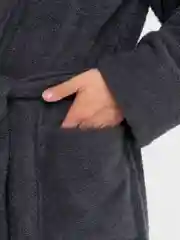 Халат махровый, мужской, банный, хлопок, серый