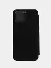 Черный чехол-книжка КАРТОФАН из экокожи на Honor X6, Honor X8 5G с функцией подставки и кармашком