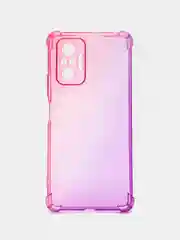 Розовый противоударный чехол для Xiaomi Redmi Note 10 Pro силиконовый ROSCO с усиленными углами