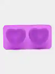 Фиолетовый силиконовая форма, молд "Сердечки Love" для изготовления мыла, форма 2 в 1