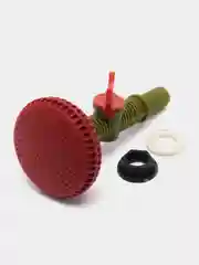 Красный душ летний дачный с пластиковым краном, диаметр лейки 9 см