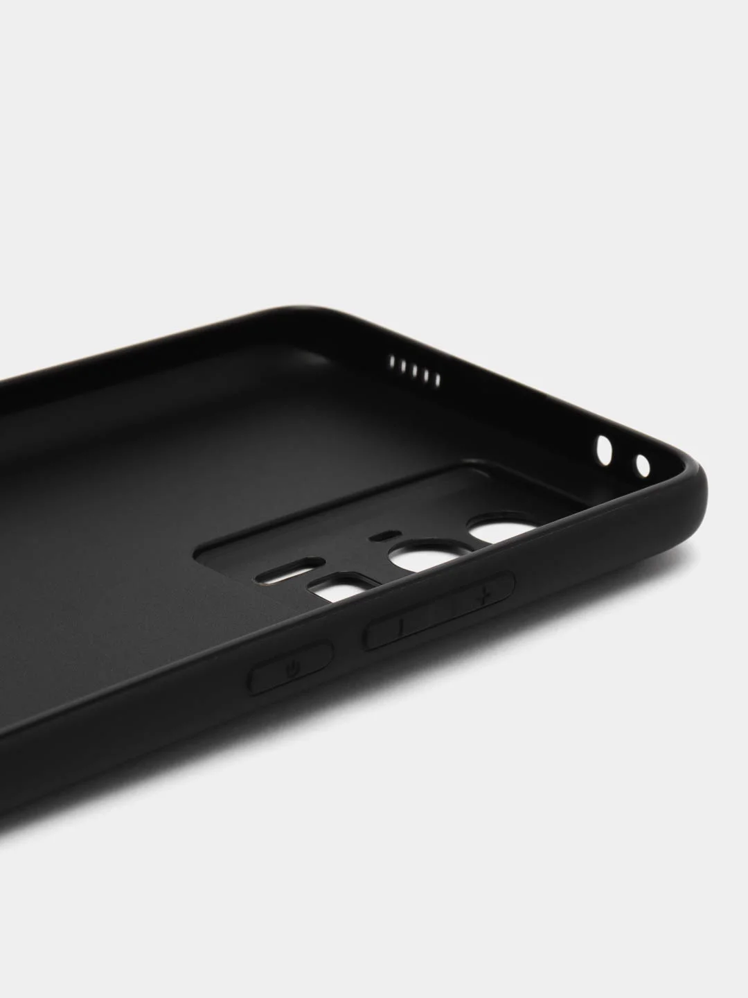 Черный чехол для Xiaomi Poco F5 Pro силиконовый BROSCORP матовый тонкий с бортиком защитой камер