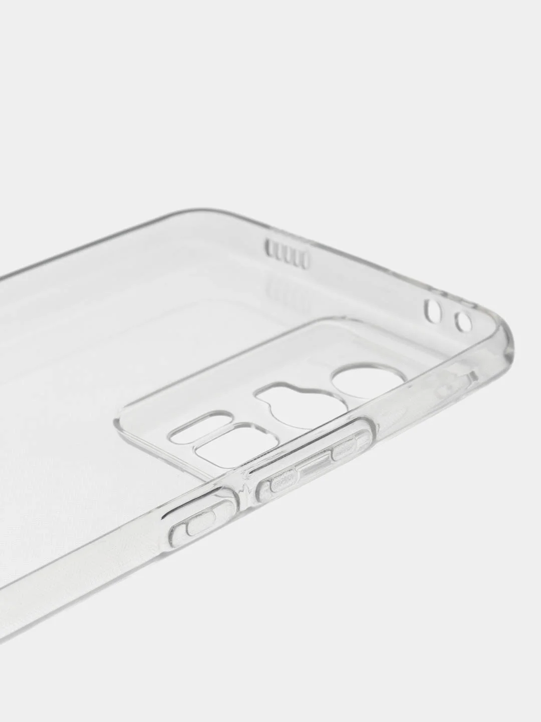 Прозрачный чехол для Xiaomi Poco F5 Pro силиконовый BROSCORP прозрачный с защитой камер/от прилипания
