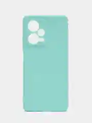 Небесно-голубой чехол BROSCORP для Xiaomi Redmi Note 12 Pro + Plus матовый силиконовый бортик вокруг камер