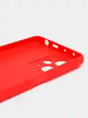 Красный чехол BROSCORP для Xiaomi Redmi Note 12 Pro + Plus матовый силиконовый бортик вокруг камер