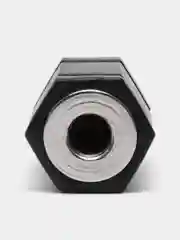 Черный адаптер переходник с mini-jack (мини - джек) 3,5 мм на micro-jack (микро - джек) 2,5 мм