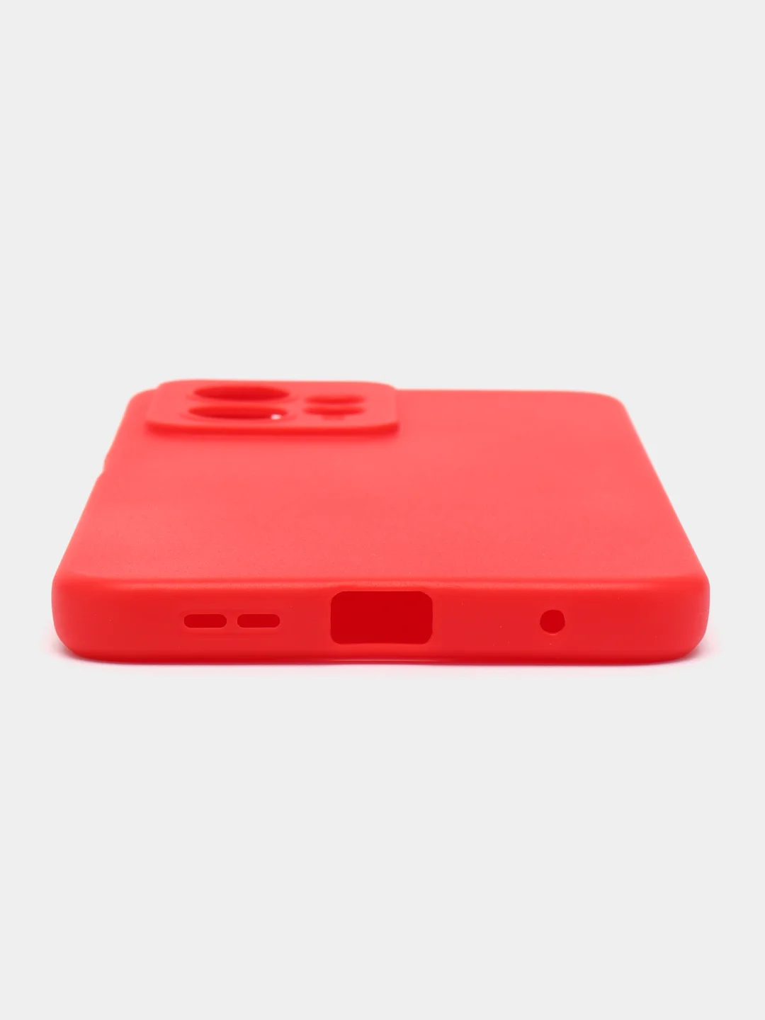 Красный чехол BROSCORP для Xiaomi Redmi Note 12 4G матовый силиконовый тонкий, бортик вокруг камер