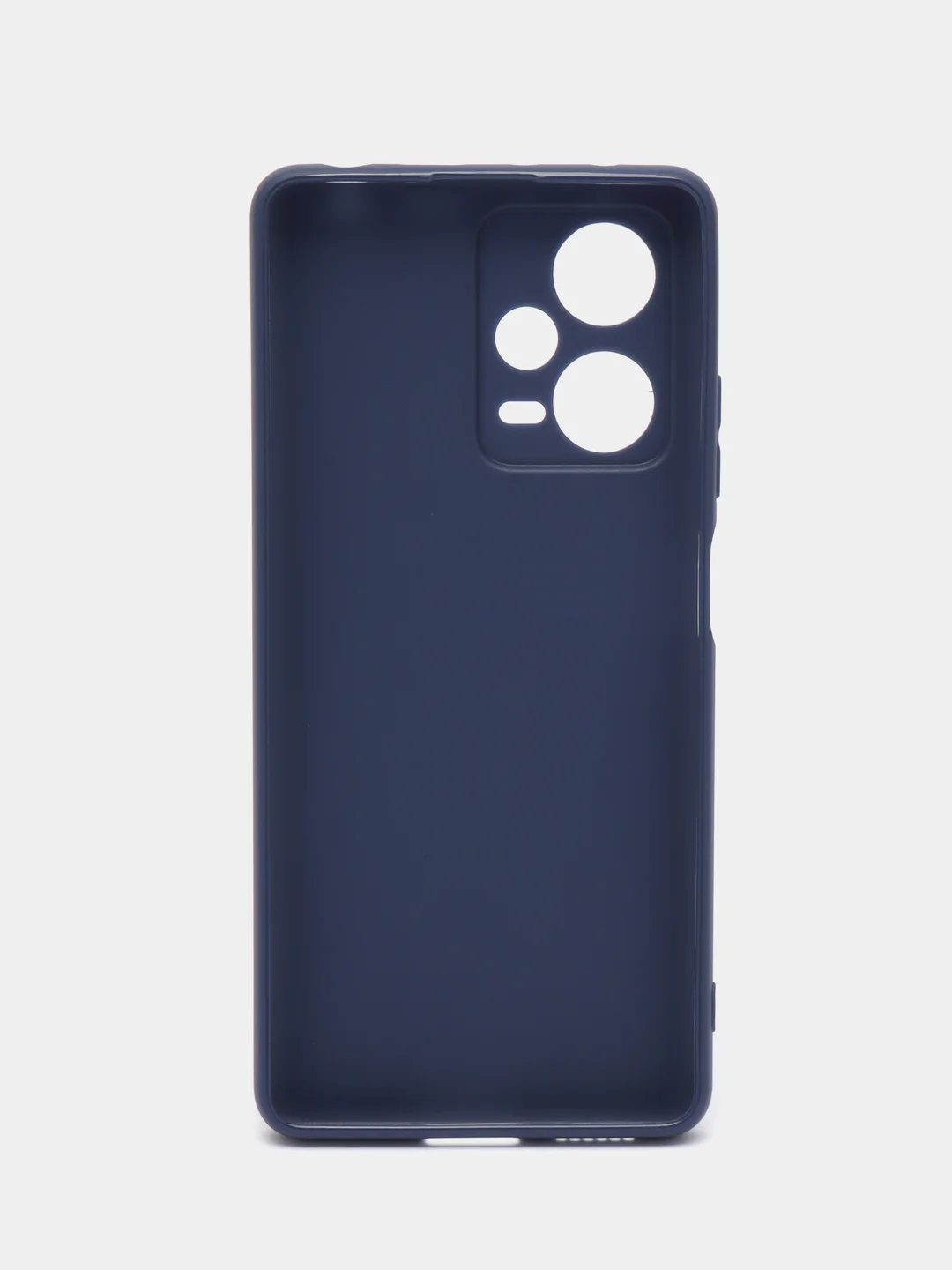Синий чехол BROSCORP для Xiaomi Redmi Note 12 Pro + Plus матовый силиконовый бортик вокруг камер