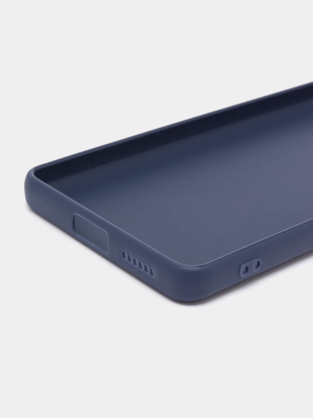 Синий чехол BROSCORP для Xiaomi Redmi Note 12 Pro + Plus матовый силиконовый бортик вокруг камер
