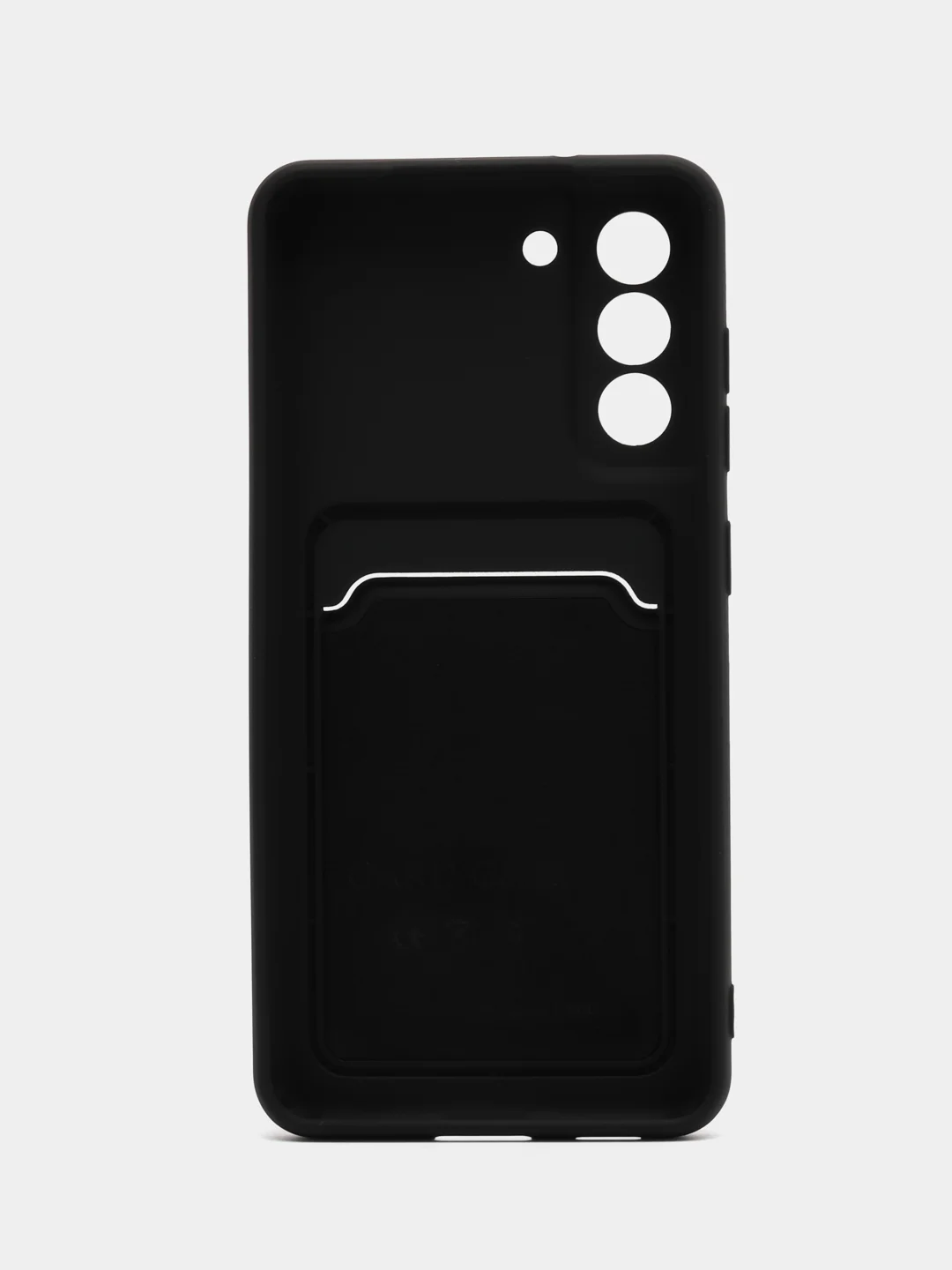 Красный чехол для Samsung Galaxy S21 FE / Самсунг Галакси С21 ФЕ силиконовый, с карманом для карты