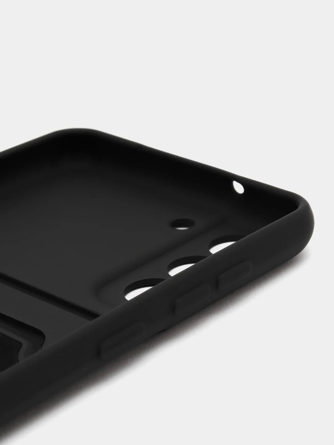 Красный чехол для Samsung Galaxy S21 FE / Самсунг Галакси С21 ФЕ силиконовый, с карманом для карты