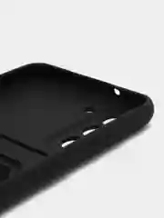Красный чехол для Samsung Galaxy S21 FE / Самсунг Галакси С21 ФЕ силиконовый, с карманом для карты