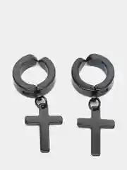 Серьги клипсы "Кресты", серьги без прокола, висячие серьги женские, мужские бижутерия 2 шт