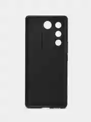 Черный чехол ROSCO для Vivo V27 матовый силиконовый тонкий, бортик вокруг камер