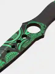 Зеленый деревянный скелетный нож / игрушечное оружие, сувенир / кс го