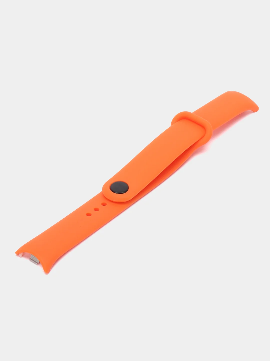 Оранжевый силиконовый ремешок с металлическим креплением для Xiaomi Mi Band 8