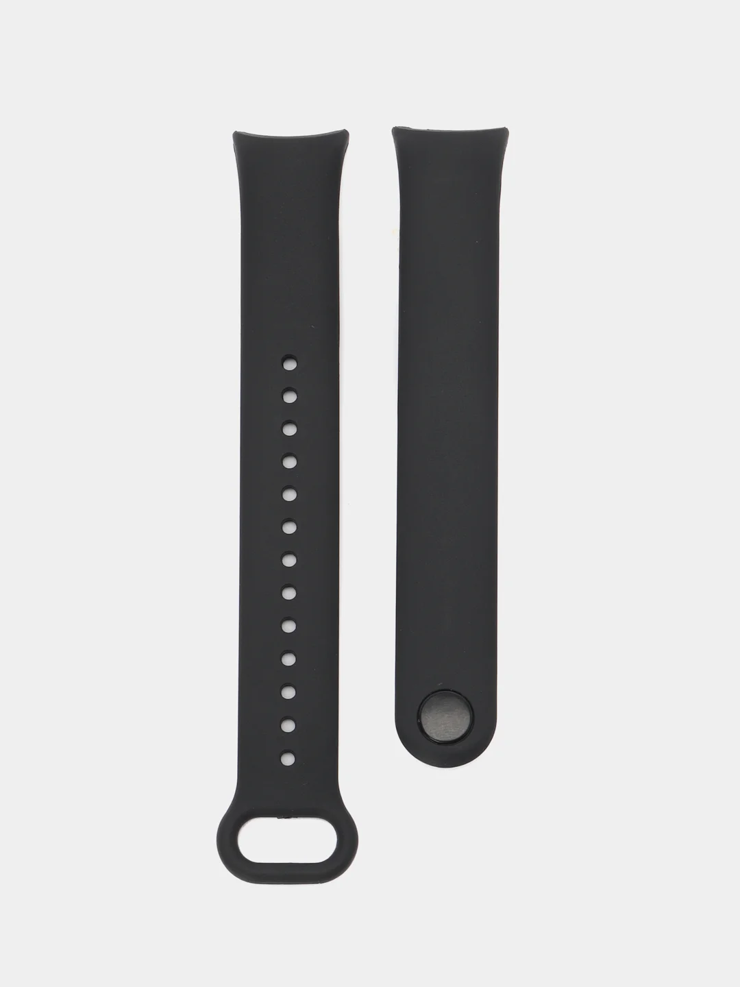 Черный силиконовый ремешок с металлическим креплением для Xiaomi Mi Band 8