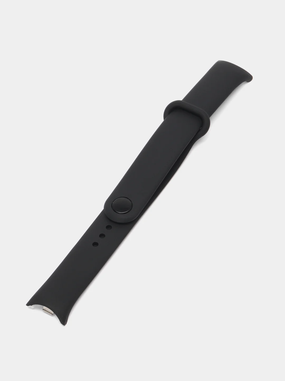 Черный силиконовый ремешок с металлическим креплением для Xiaomi Mi Band 8