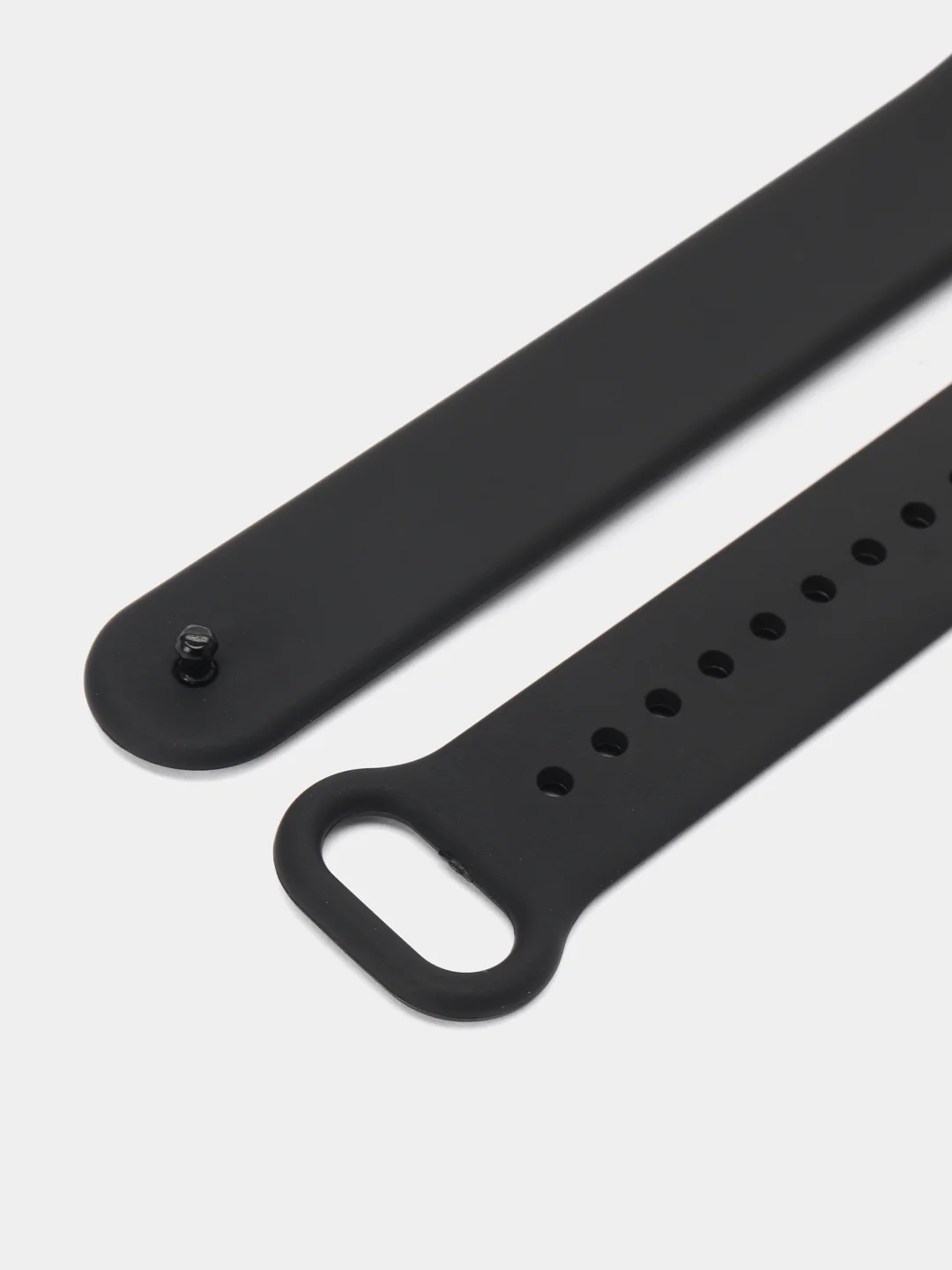 Черный силиконовый ремешок с металлическим креплением для Xiaomi Mi Band 8
