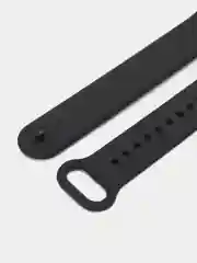Черный силиконовый ремешок с металлическим креплением для Xiaomi Mi Band 8
