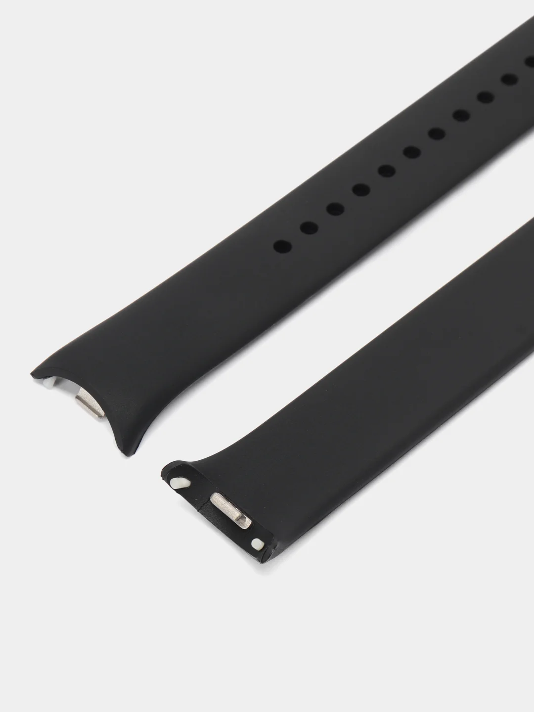 Черный силиконовый ремешок с металлическим креплением для Xiaomi Mi Band 8