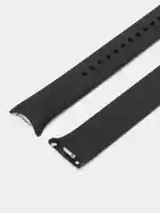 Черный силиконовый ремешок с металлическим креплением для Xiaomi Mi Band 8