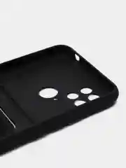 Угольный чехол для Xiaomi Redmi 10C / Poco C40, Сяоми Редми 10С силиконовый, с карманом для карты