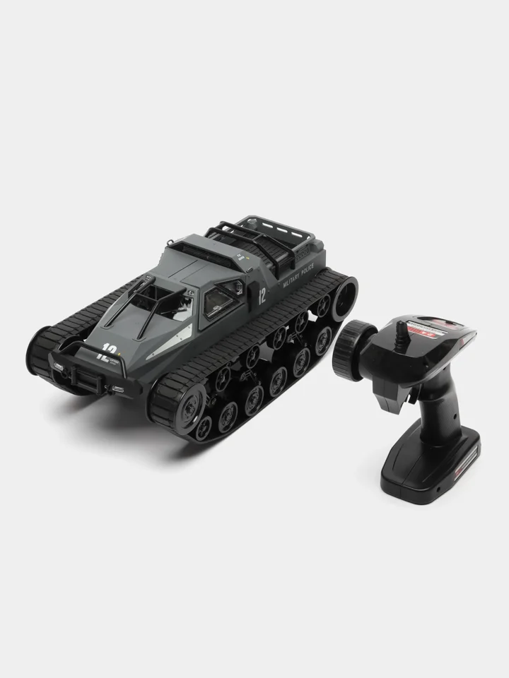 Серый радиоуправляемый вездеход танк  Military Police 2.4G 1/12 RTR G2061