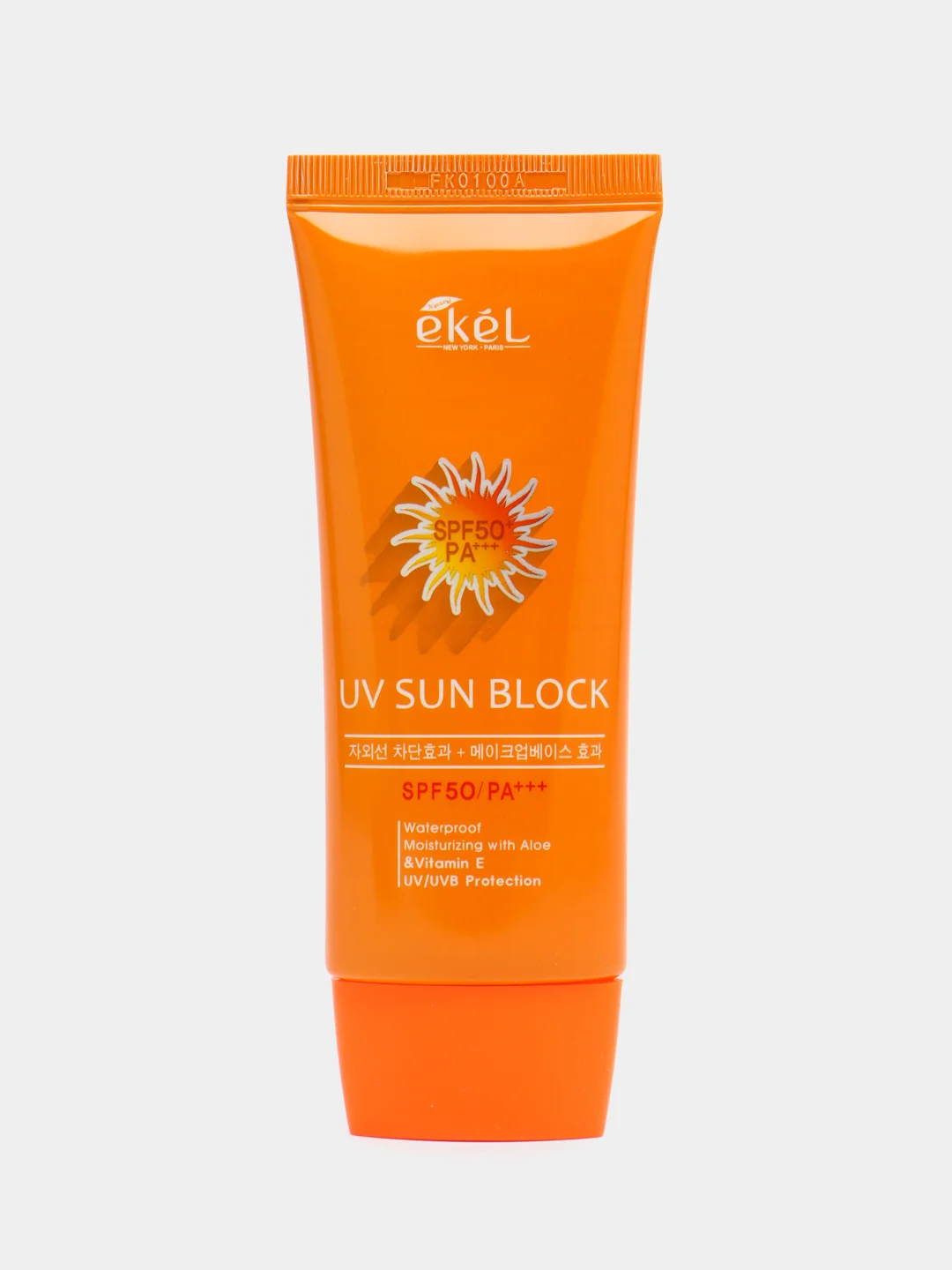 Оранжевый крем солнцезащитный Ekel Soothing & Moisture Sun Block SPF50/PA+++ 70 мл