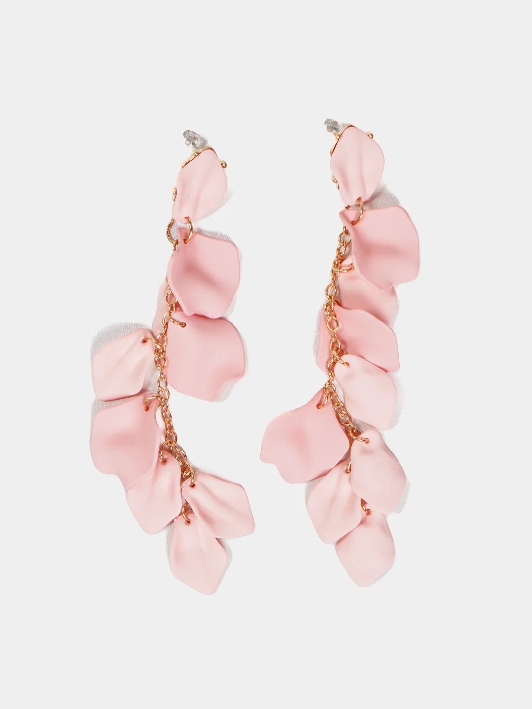 Лайм серьги длинные rose petal, вечерние серьги с лепестками