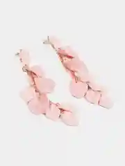 Лайм серьги длинные rose petal, вечерние серьги с лепестками
