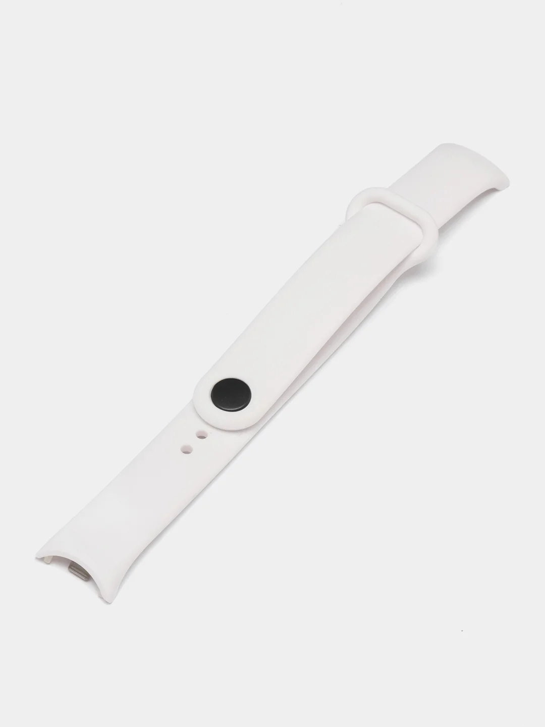 Белый силиконовый ремешок с металлическим креплением для Xiaomi Mi Band 8