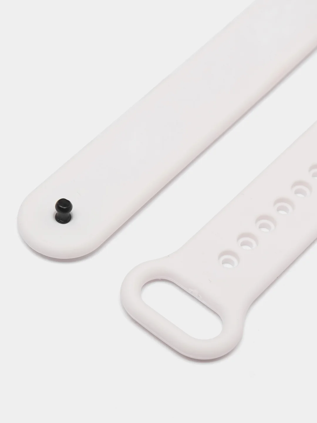 Белый силиконовый ремешок с металлическим креплением для Xiaomi Mi Band 8