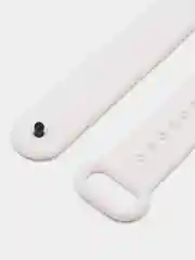 Белый силиконовый ремешок с металлическим креплением для Xiaomi Mi Band 8