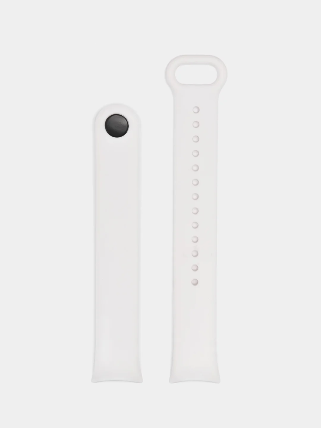 Белый силиконовый ремешок с металлическим креплением для Xiaomi Mi Band 8