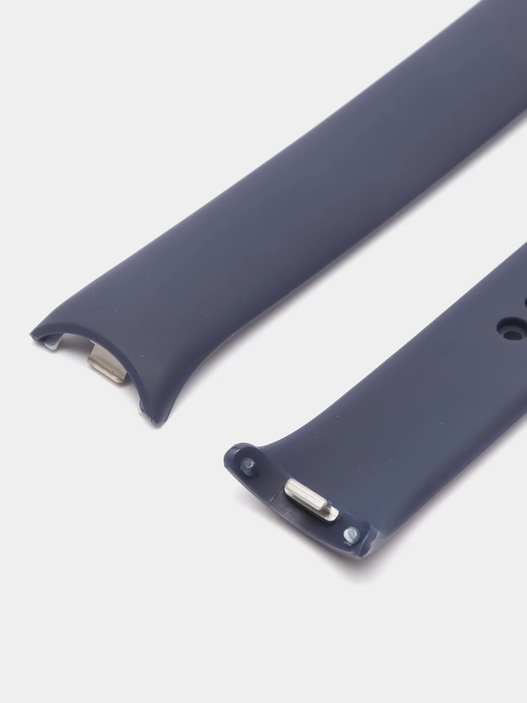 Темно-синий силиконовый ремешок с металлическим креплением для Xiaomi Mi Band 8