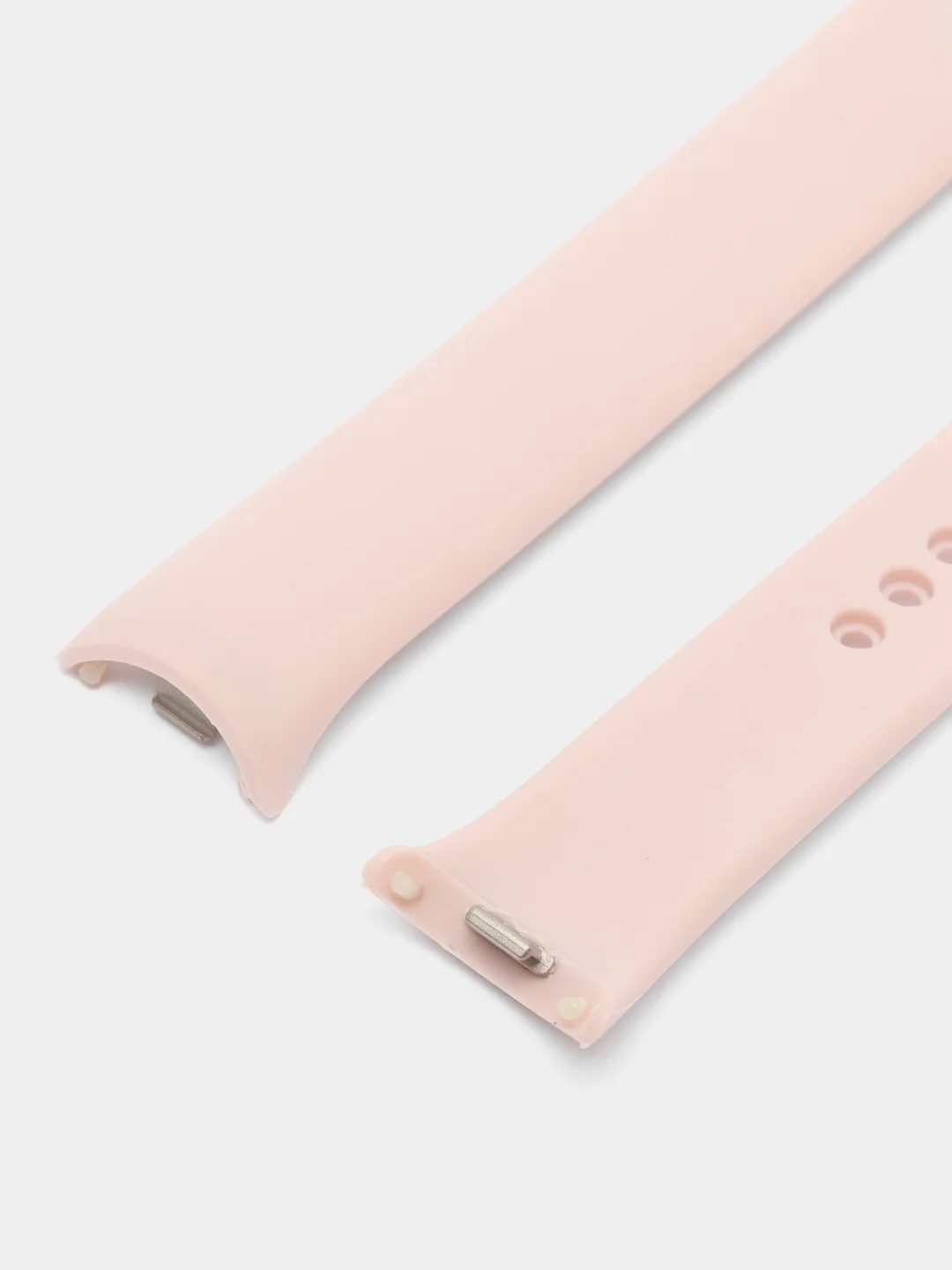 Розовый силиконовый ремешок с металлическим креплением для Xiaomi Mi Band 8