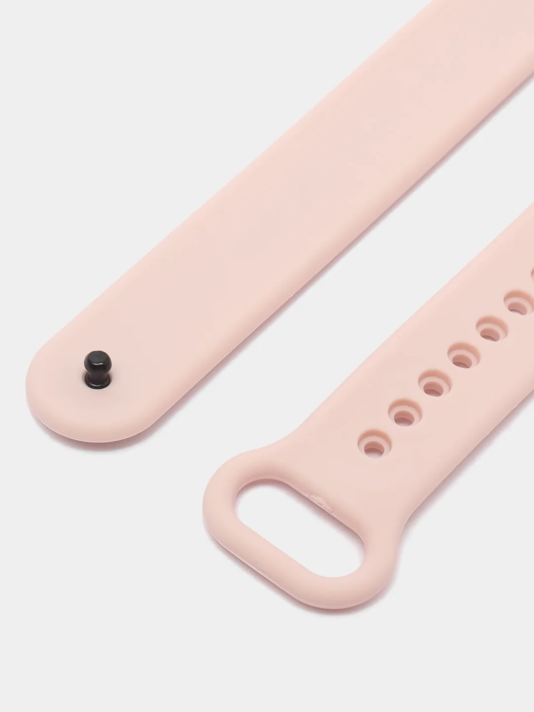 Розовый силиконовый ремешок с металлическим креплением для Xiaomi Mi Band 8